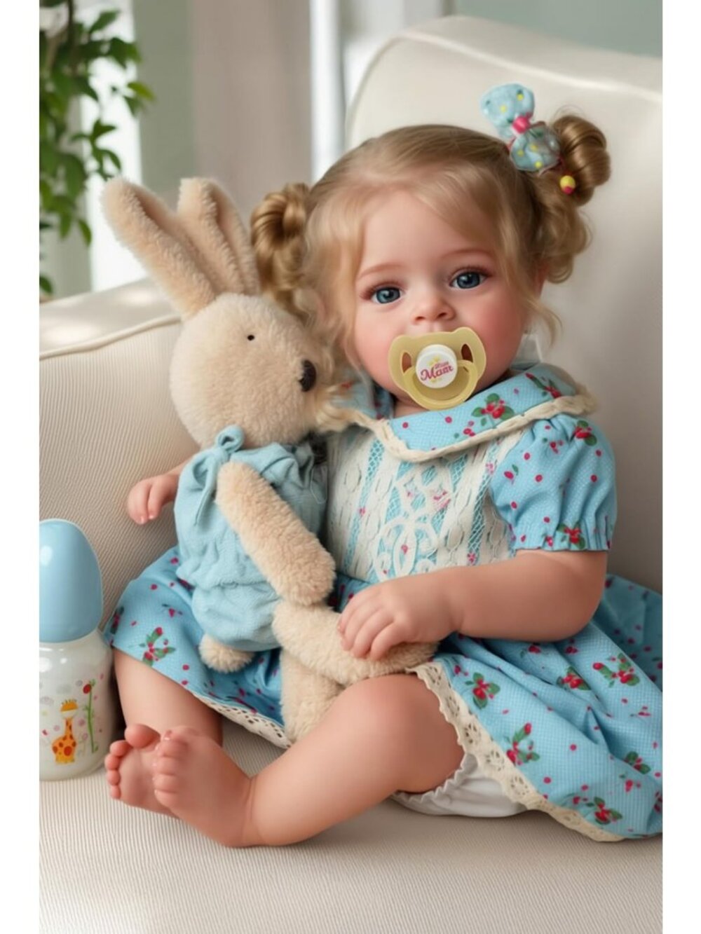 Realistic 18" Reborn Baby Doll with Hand-Rooted Hair, Soft Vinyl, Perfect Gift